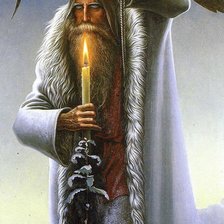 Схема вышивки «Человек с филином»