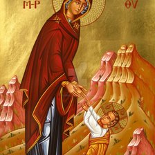 Схема вышивки «Икона Божьей Матери Воспитание»