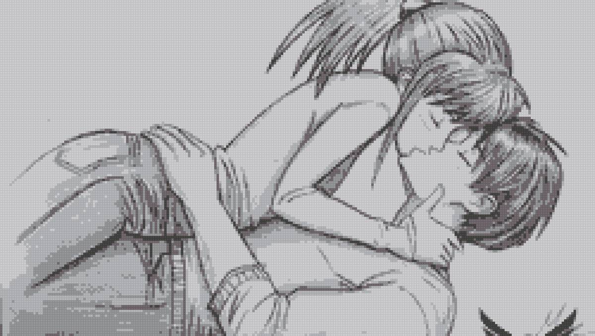 пара - парень, любовь, девушка, поцелуй - предпросмотр