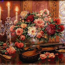 Схема вышивки «РОМАНТИЧЕСКИЙ БУКЕТ»