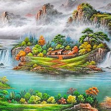 Схема вышивки «Mountain River»