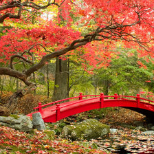 Схема вышивки «Мост в парке»