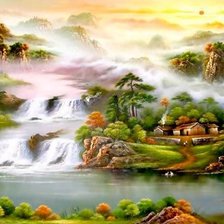 Схема вышивки «Mountain River»