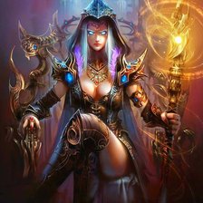 Схема вышивки «Эльфийка маг»