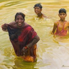 Схема вышивки «Río amarillo»