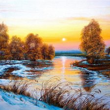 Схема вышивки «закат»