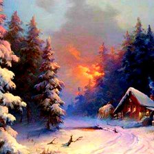 Схема вышивки «закат»