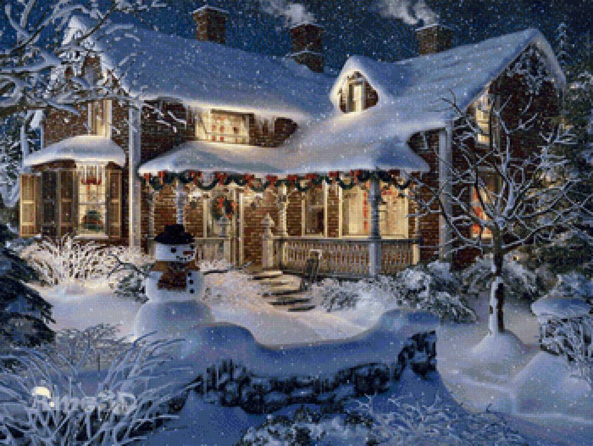 вечер - зима - предпросмотр