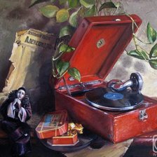 Схема вышивки «Старый патефон»