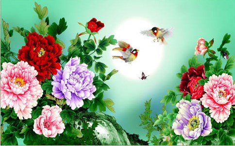 Peonies - flower painting - оригинал