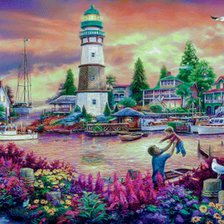 Схема вышивки «Lighthouse Garden»