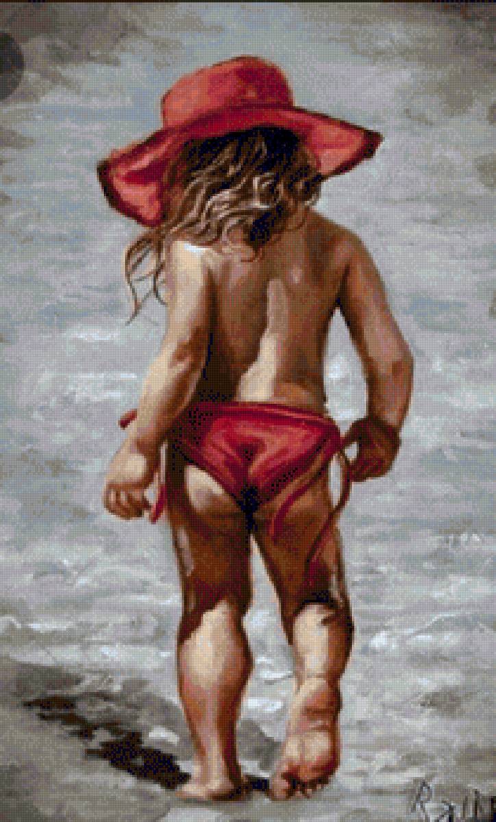 Niña en la playa - playa - предпросмотр