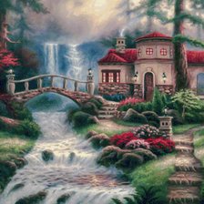 Схема вышивки «Sierra River Flows»