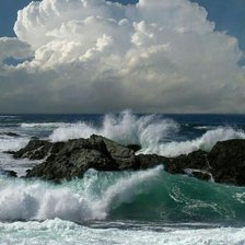 Схема вышивки «Морской пейзаж»