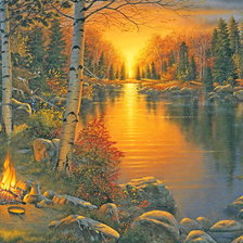 Схема вышивки «Пейзаж»