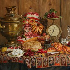 Схема вышивки «Масленница»