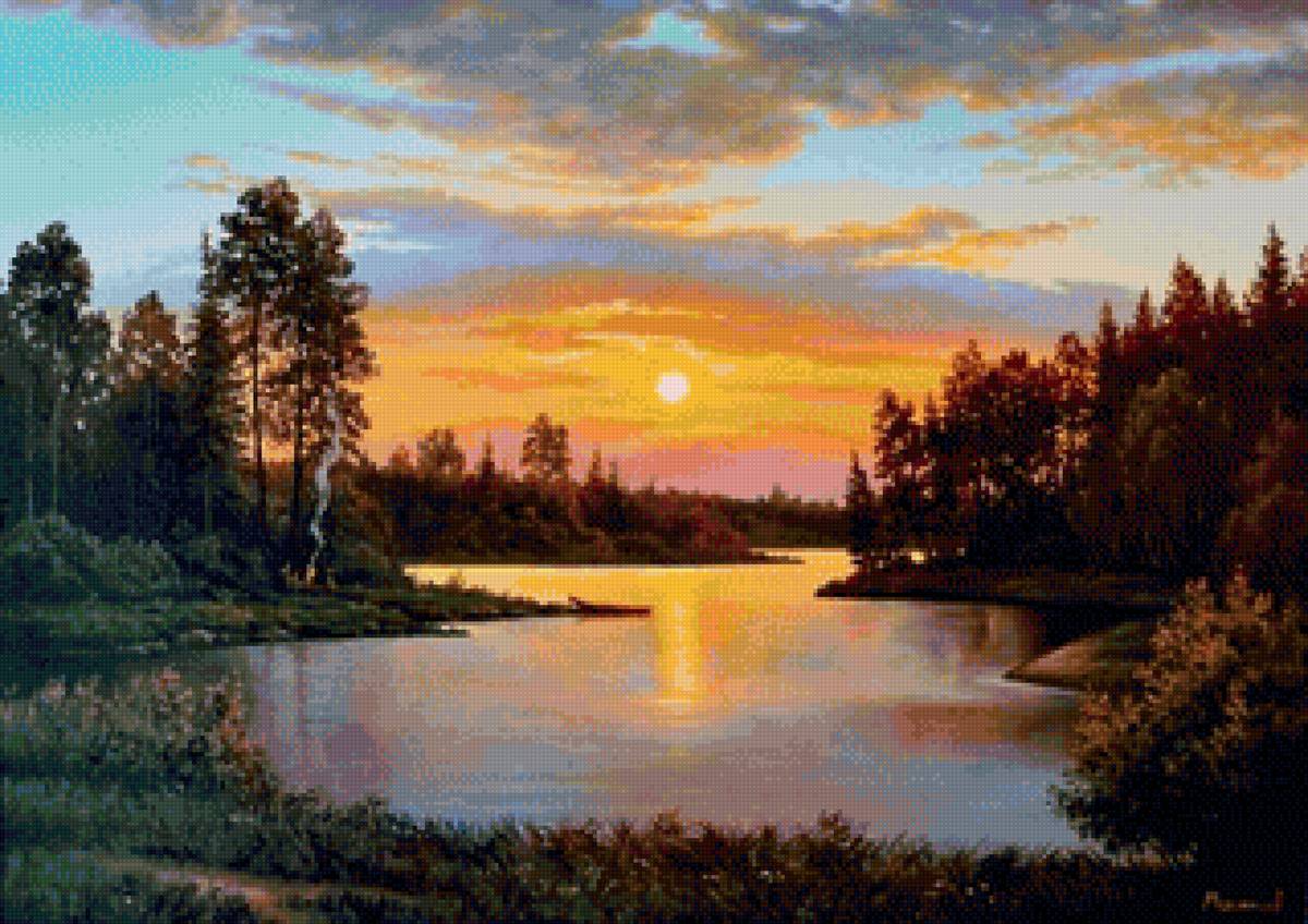 вечер - картина - предпросмотр