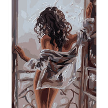 Схема вышивки «Девушка у окна»