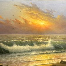 Схема вышивки «закат»