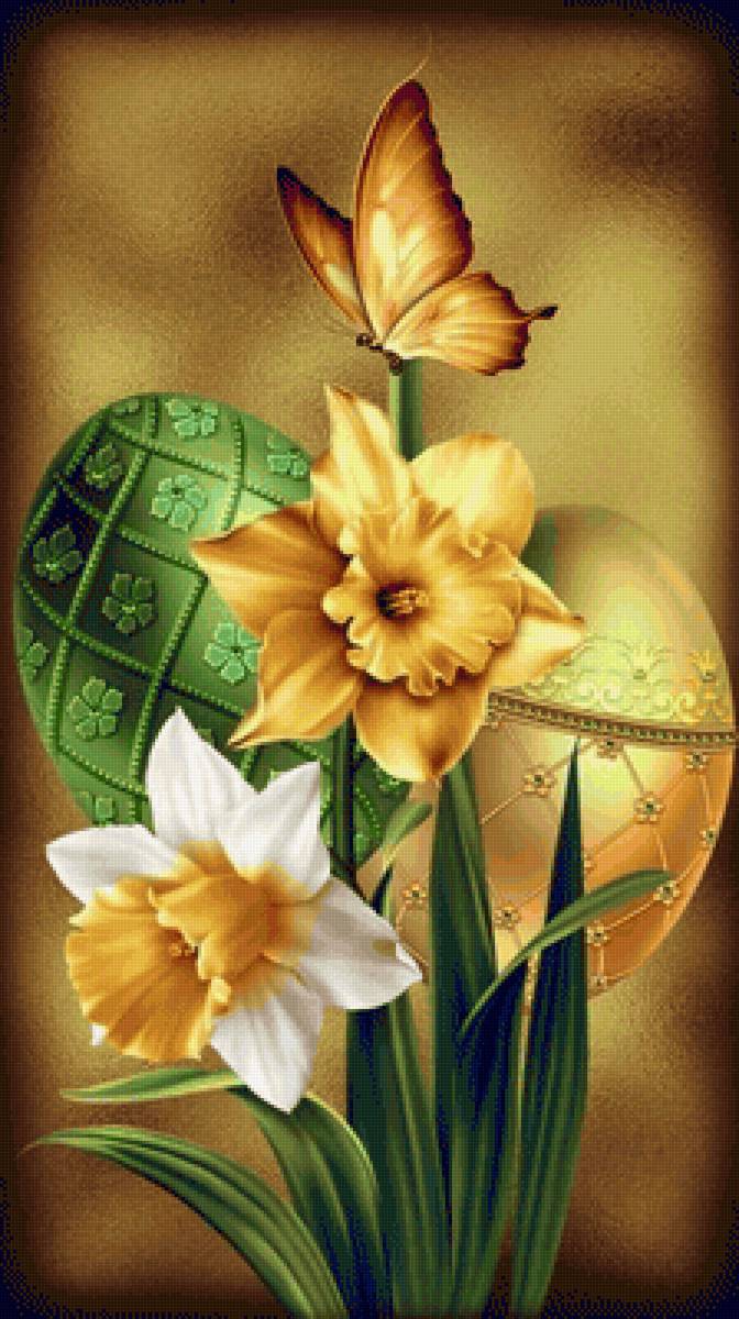 Бабочка с цветами - предпросмотр
