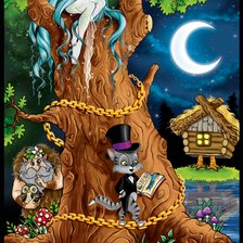 Схема вышивки «Кот ученый»