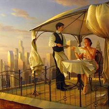 Схема вышивки «кафе на крыше худ. ст.плутенко»