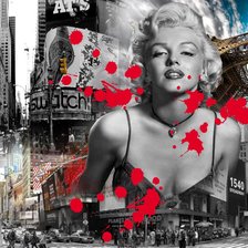 Схема вышивки «Мэрилин Монро»