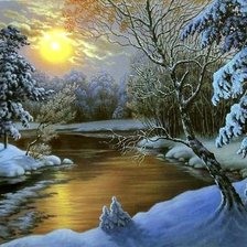 Схема вышивки «зимний пейзаж 2»