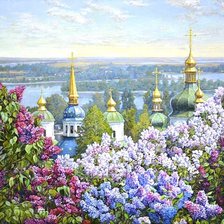 Схема вышивки «Сирень»