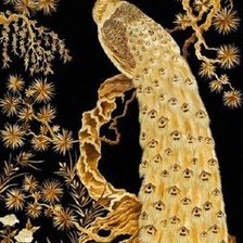 Схема вышивки «Golden Peacock»