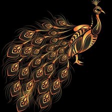 Схема вышивки «Golden Peacock»