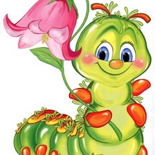 Схема вышивки «Гусенечка»