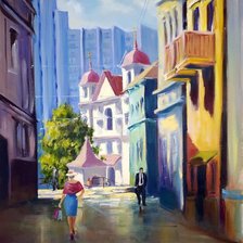 Схема вышивки «город»