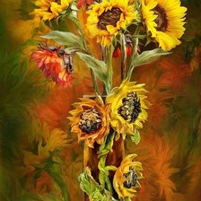 Схема вышивки «Подсолнухи»