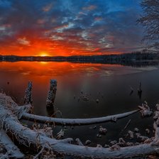 Схема вышивки «закат»
