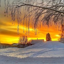 Схема вышивки «закат»