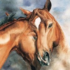 Схема вышивки «Лошади»