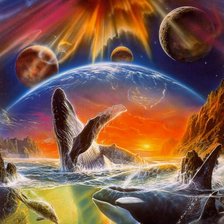 Схема вышивки «Космос»