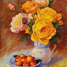 Схема вышивки «букет в вазе»