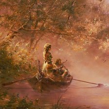 Схема вышивки «свидание на реке»