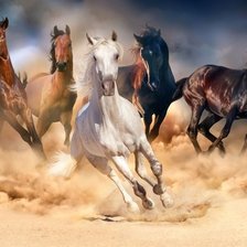 Схема вышивки «Лошади»