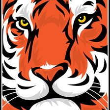 Схема вышивки «тигр»