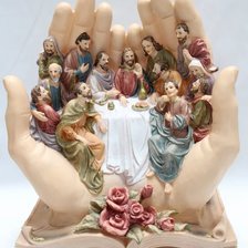 Схема вышивки «Manos con la última cena»