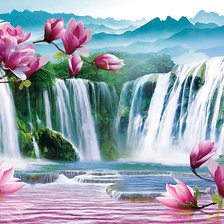 Схема вышивки «водопад»