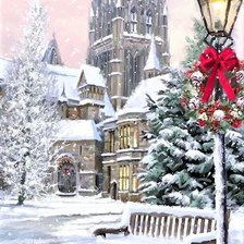 Схема вышивки «Christmas lightern»