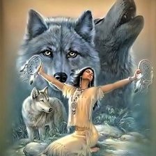 Схема вышивки «Wolf's family 2»