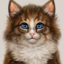 Схема вышивки «кот»