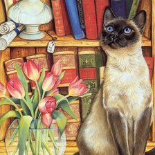 Схема вышивки «Котик»