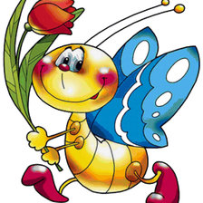 БАБОЧКА С ЦВЕТКОМ