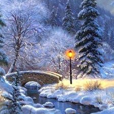 Схема вышивки «пейзаж»